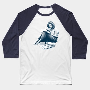 Sylvia Plath / Retro Duotone Fan Design Baseball T-Shirt